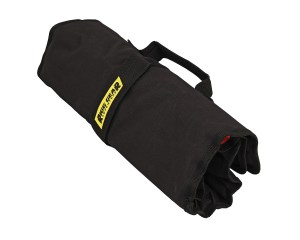 Photo showing tool roll rolled up for easy carrying